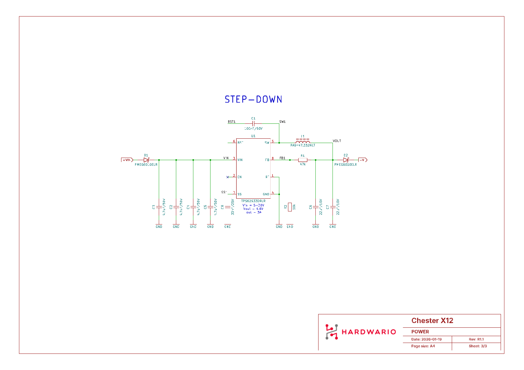 CHESTER-X12 Power Schematic