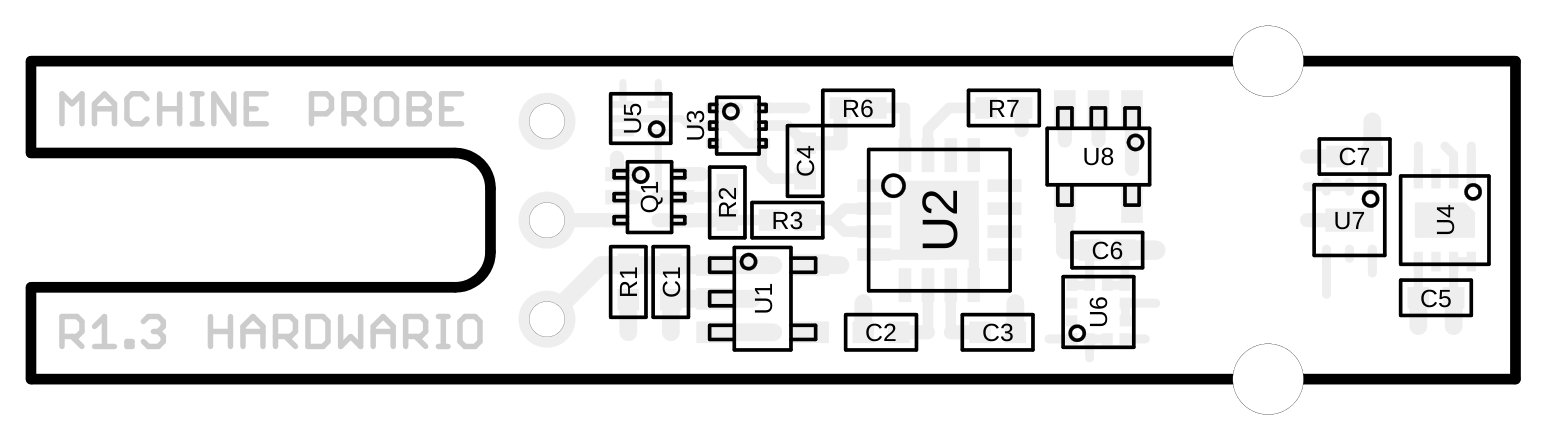 MACHINE PROBE R1.3 — assembly, reference designators