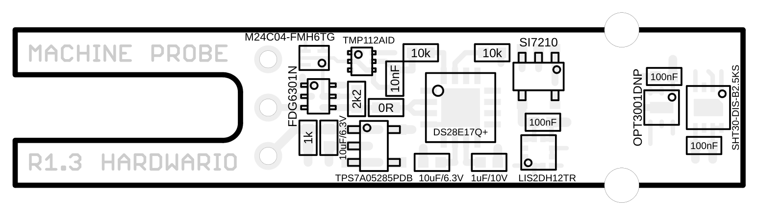 MACHINE PROBE R1.3 — assembly, component values