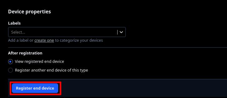 TTS register button